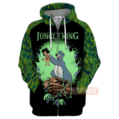 Unifinz DN T-shirt Jungle King The Jungle Book Art 3D Print T-shirt Awesome DN Jungle Book Hoodie Sweater Tank 2026