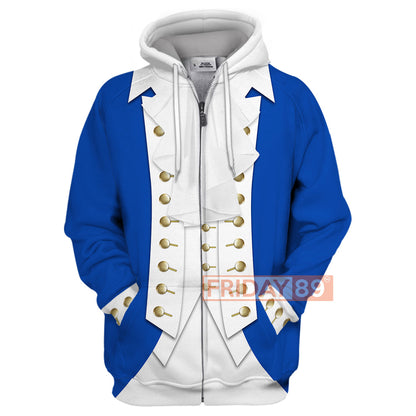 Unifinz Men's Historical Hoodie Custom Alexander Hamilton T-shirt Cool Historical Costume Historical Shirt Sweater Apparel 2025