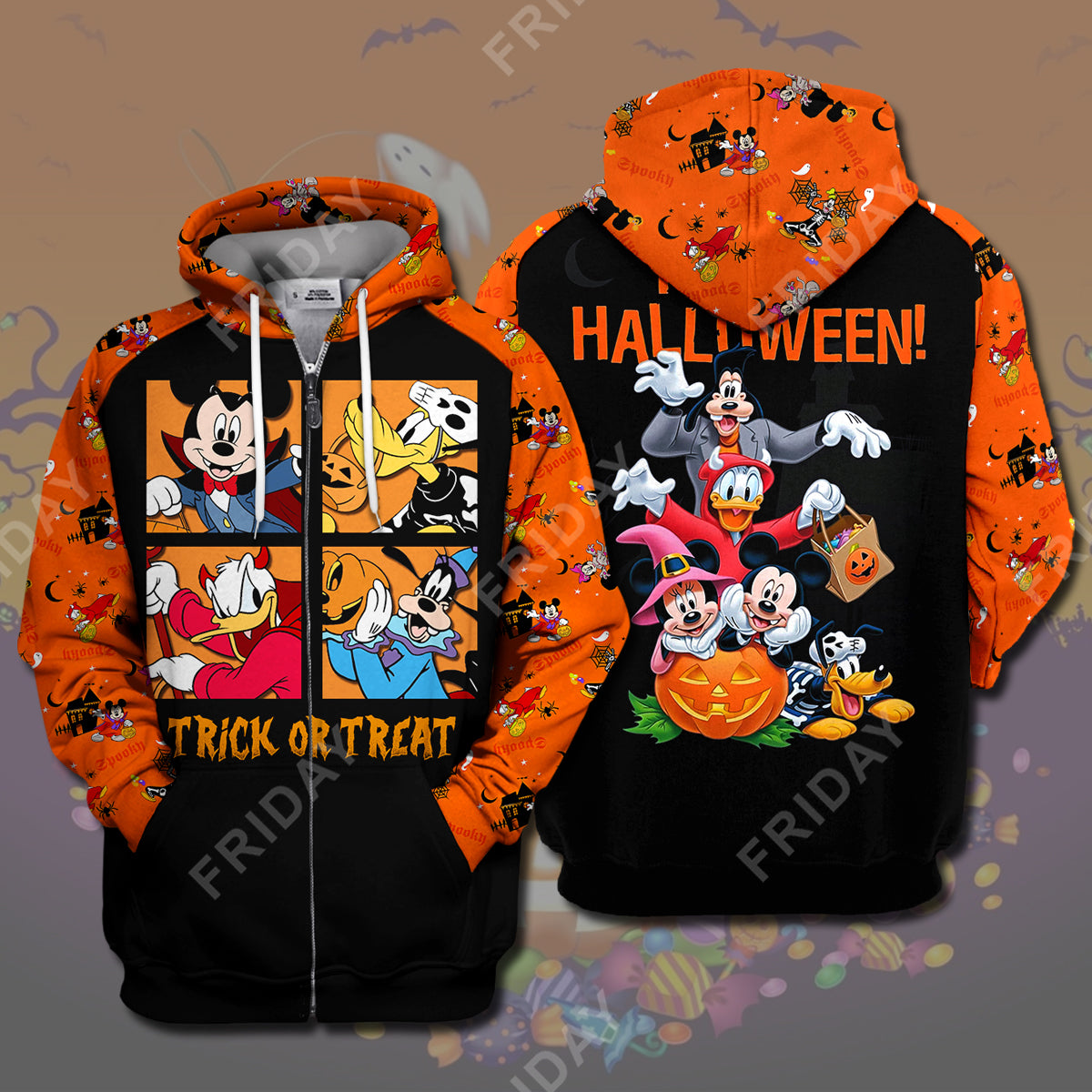 Unifinz DN T-shirt House Trick Or Treat Happy Halloween T-shirt Cute DN MK Mouse Hoodie Sweater Tank DN Halloween Hoodie Shirt 2026