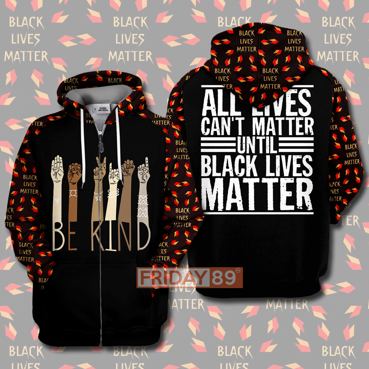 Unifinz BLM T-shirt Be Kind Black Lives Matter 3D Print T-shirt Cool High Quality BLM Hoodie Sweater Tank 2026