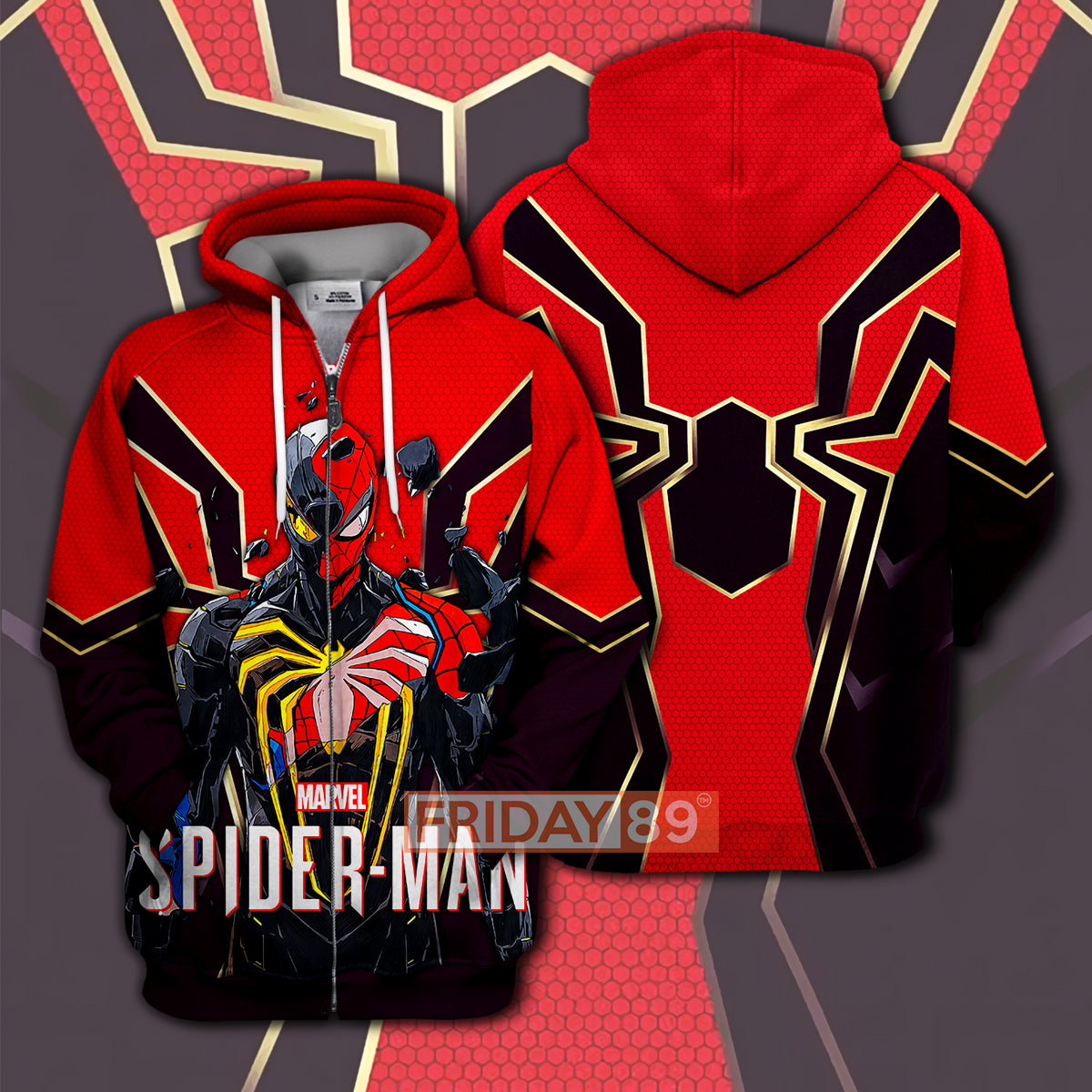 Unifinz MV SM HOODIE SM SPIDER RED IN BLACK 3D PRINT HOODIE COOL HIGH QUALITY MV SM SHIRT SWEATER TANK 2026