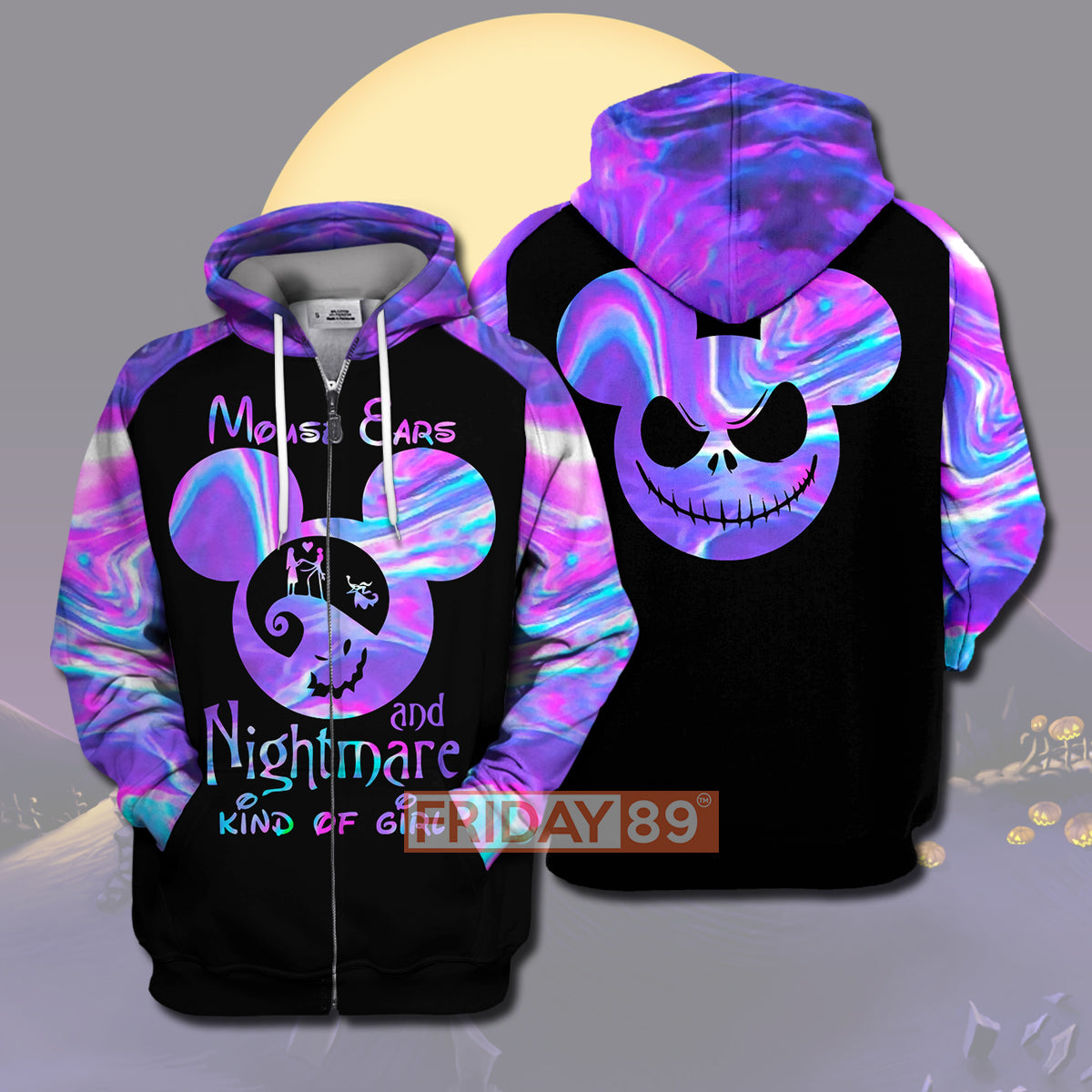 Unifinz DN T-shirt Mouse Ears And Nightmare Kind Of Girl 3D PRINT T-shirt Awesome High Quality DN TNBC Hoodie Sweater Tank 2026
