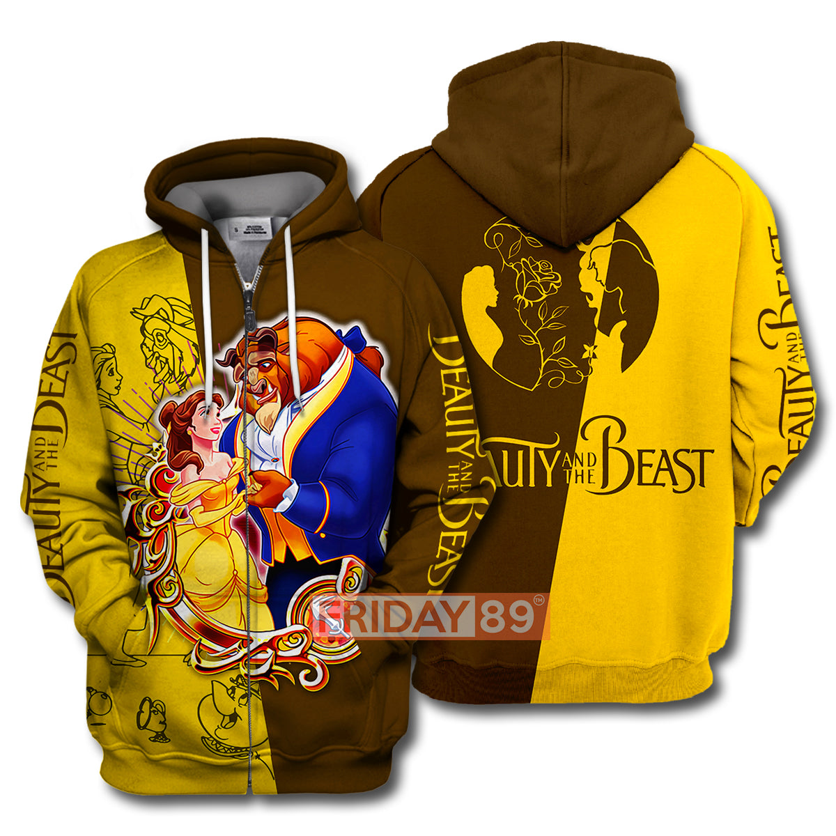 Unifinz DN T-shirt Beauty & The Beast DN Animated Film 3D Print T-shirt Amazing DN Beauty & The Beast Hoodie Sweater Tank 2026