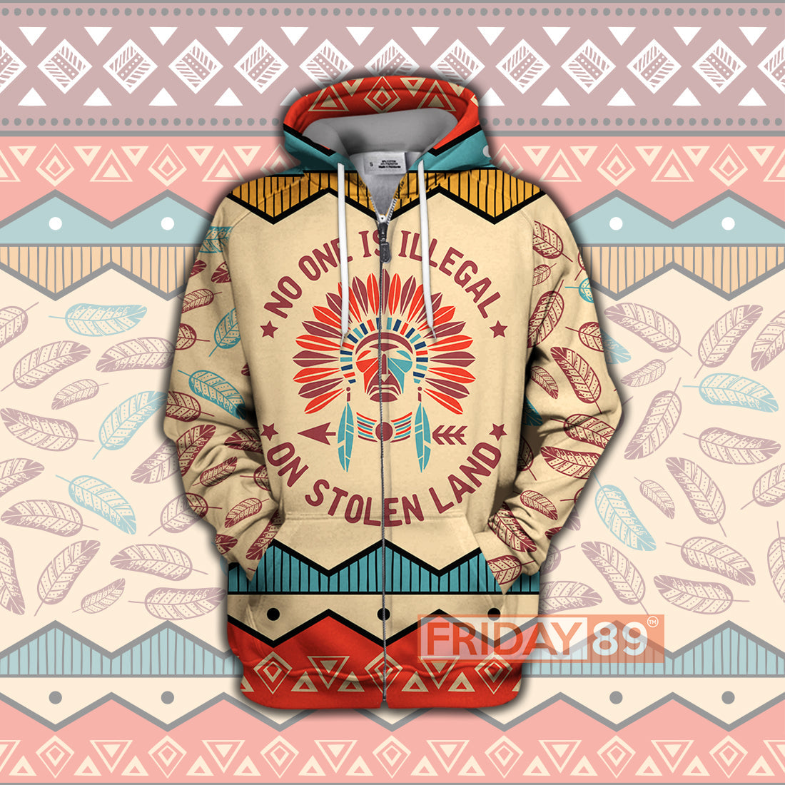 Unifinz Native American Hoodie Native American Culture No One Is Illegal On Stolen Land 3D Print T-shirt Cool Native American Shirt Sweater Tank 2026
