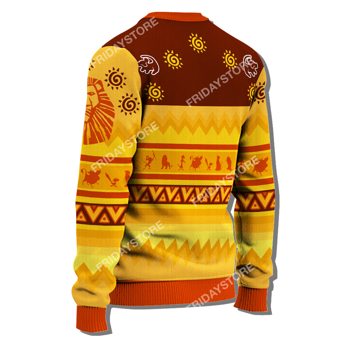 Unifinz LK Sweater Half Lion Christmas Ugly Sweater Amazing High Quality LK Simba Ugly Sweater 2023