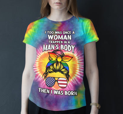 LGBT T-shirt I too was once a woman trapped Tshirt L001