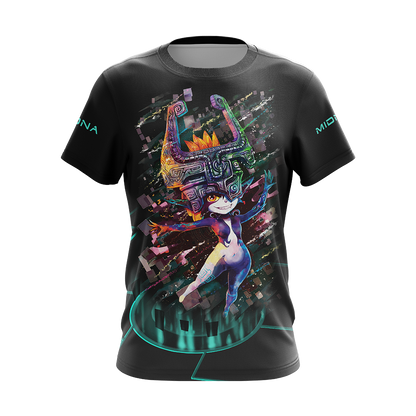 The Legend Of Zelda Hoodie Princess Midna Graphic T-shirt Black Green Unisex