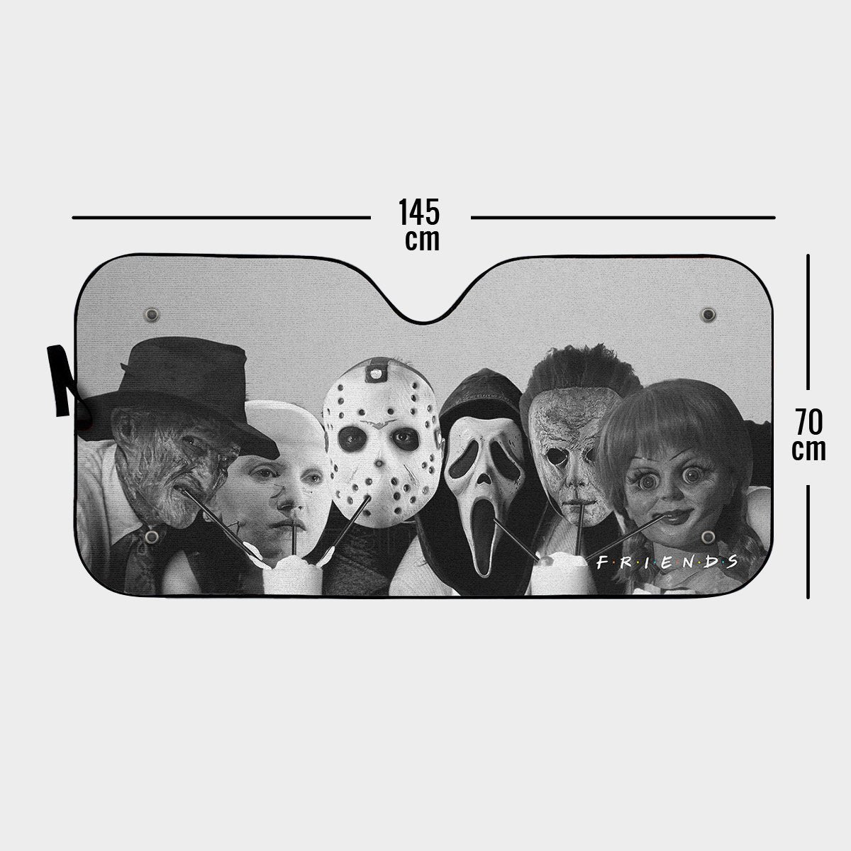  Horror Car Sun Shade Nightmare Friends Ghostface Annabelle Auto Sun Shade