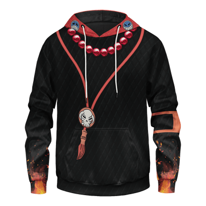  One Piece Hoodie Portgas D. Ace Costume Black Hoodie Anime Clothing Adult Full Print