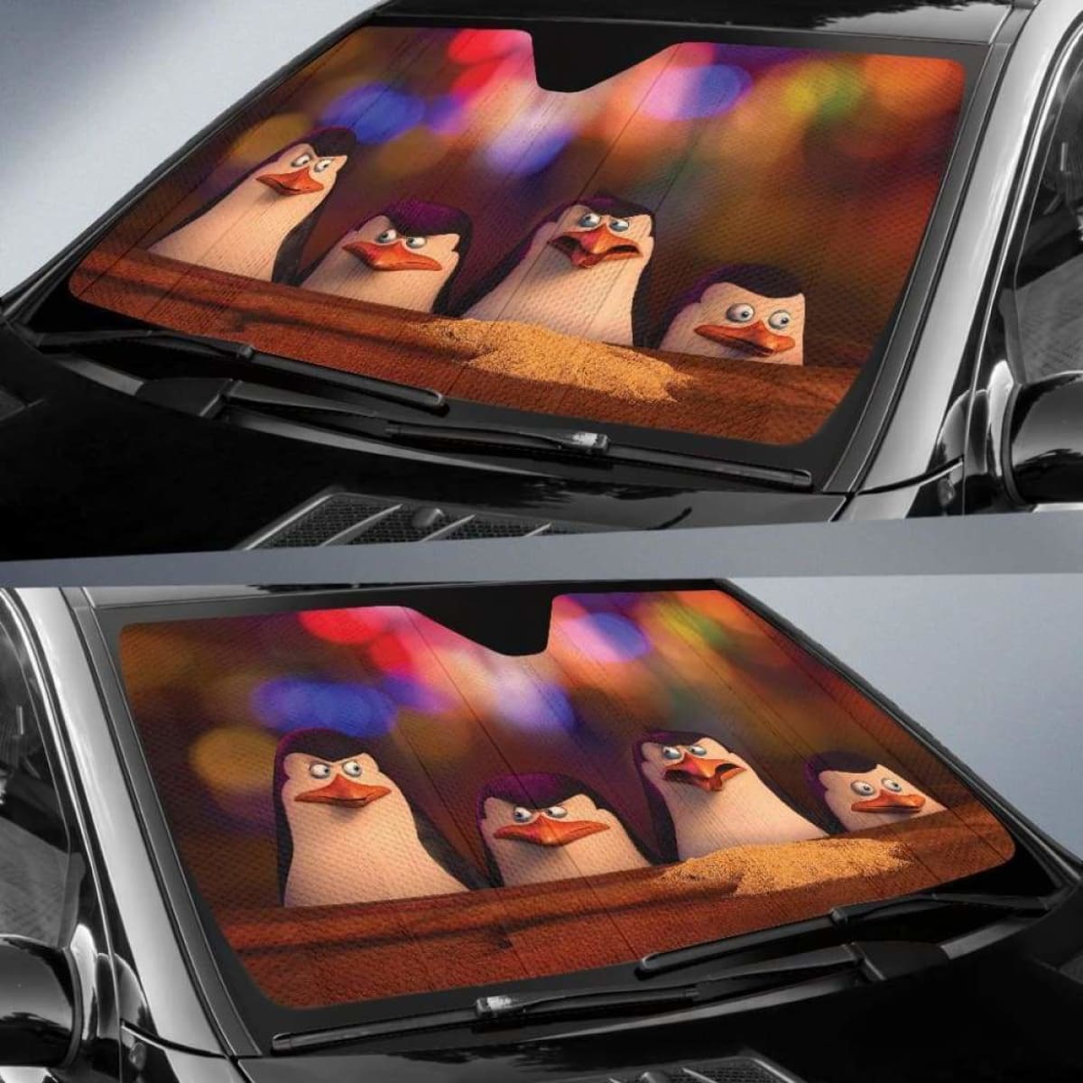 DN Car Sun Shade Penguins Of Madagascar Windshield Sun Shade