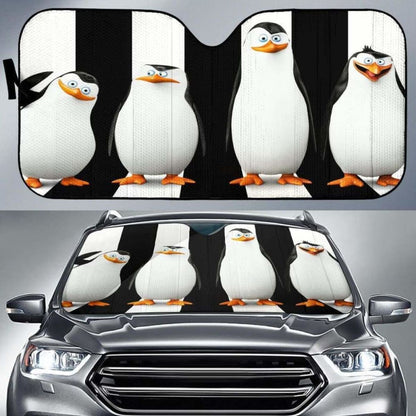 DN Car Sun Shade Penguins Of Madagascar Black White Windshield Sun Shade