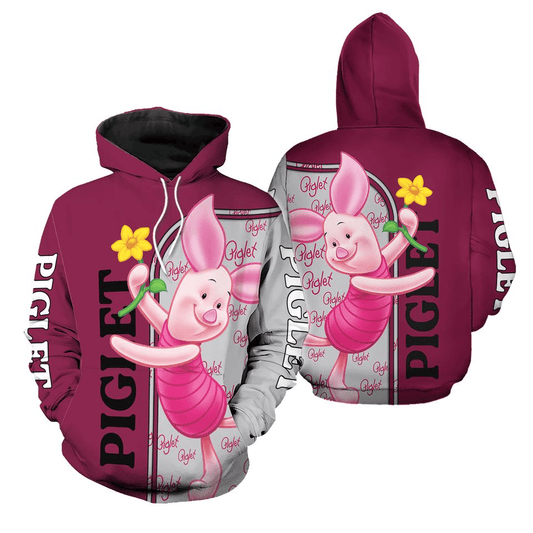 WTP Hoodie Piglet Graphic Signature Pattern Hoodie Pink Unisex