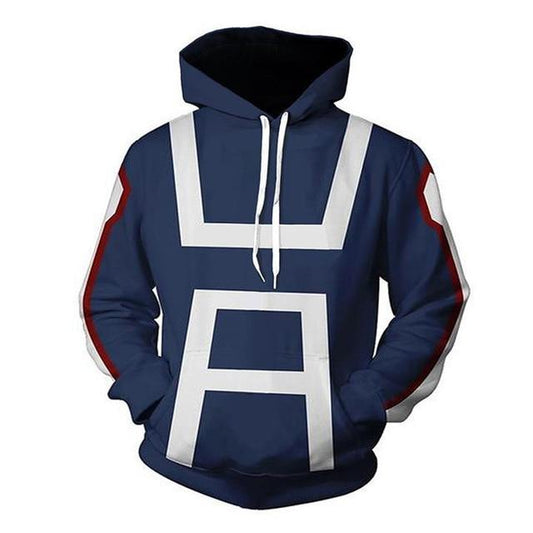  My Hero Academia Hoodie Gym Uniform Blue Hoodie Adult Full Print Anime Fan Gift