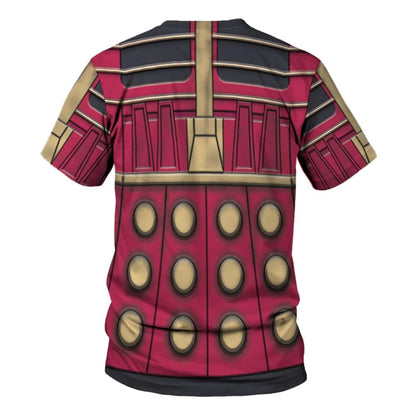 Doctor Who Hoodie Doctor Who Dalek Supreme Costume T-shirt Red Unisex