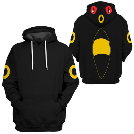 PKM Hoodie Umbreon PKM Cosplay T-shirt Sweatshirt Black Unisex Adults New Release