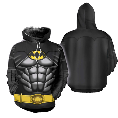 Batman Hoodie DC 1989 Tim Burton Batman Costume Hoodie Black Unisex