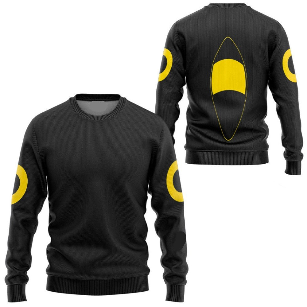 PKM Hoodie Umbreon PKM Cosplay T-shirt Sweatshirt Black Unisex Adults New Release