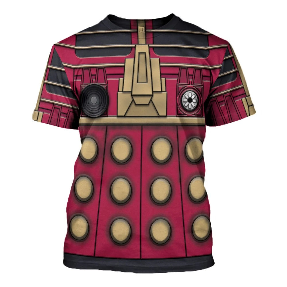 Doctor Who Hoodie Doctor Who Dalek Supreme Costume T-shirt Red Unisex