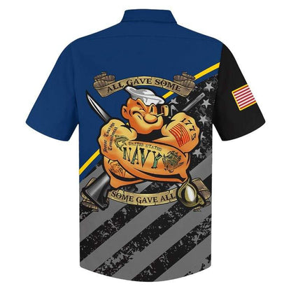 Unifinz US Navy Hawaii Shirt Sailor All Gave Some, Some Gave All Aloha Shirt Navy Hawaiian Shirts Military Shirt 2023