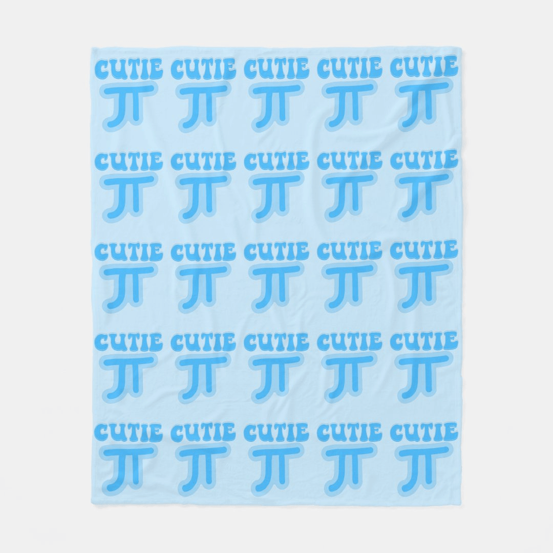 Pi Blanket Cutie Pi Symbol Pattern Blanket Blue