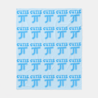 Pi Blanket Cutie Pi Symbol Pattern Blanket Blue
