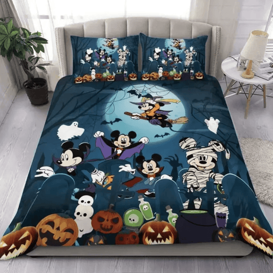 MM Bedding Set DN Halloween Mummy Dracula MM Duvet Covers Blue Unique Gift