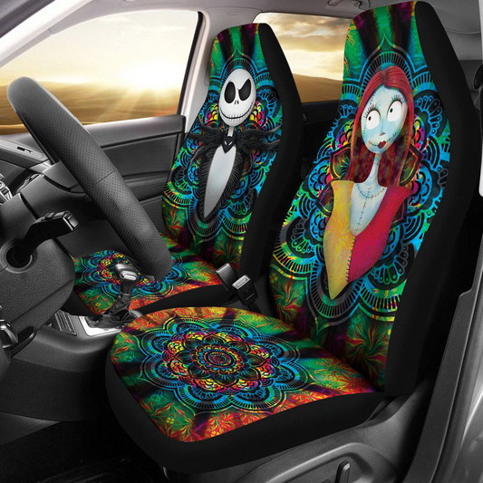 TNBC Car Seat Covers Jack Skellington Sally Kaleidoscope Seat Covers