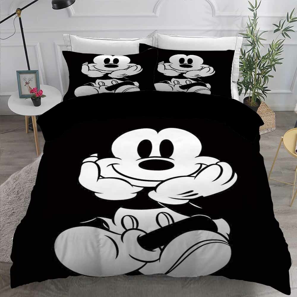 MM Bedding Set DN MM Sitting Cross Legs Graphic Duvet Covers Black White Unique Gift