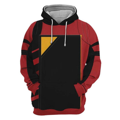 Spiderman Hoodie MV Spiderman Jumper Suit Costume Hoodie Red Black Unisex