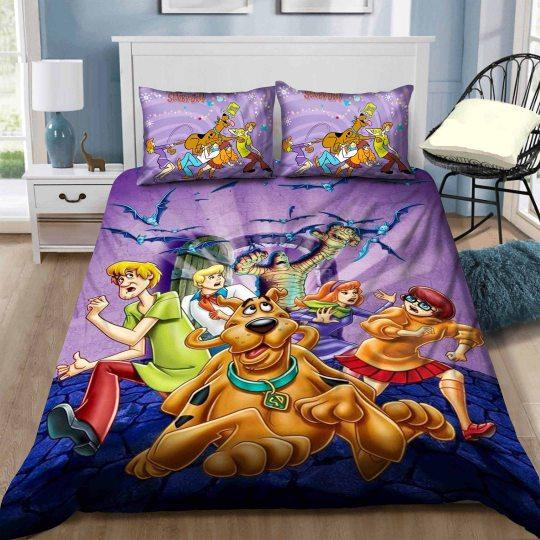 Scooby Doo Bedding Set Scooby Doo Chased By Mummy Duvet Covers Colorful Unique Gift