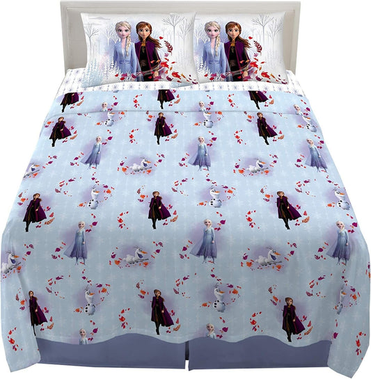 Frozen Bedding Set Elsa Anna Olaf Pattern Duvet Covers Blue Unique Gift