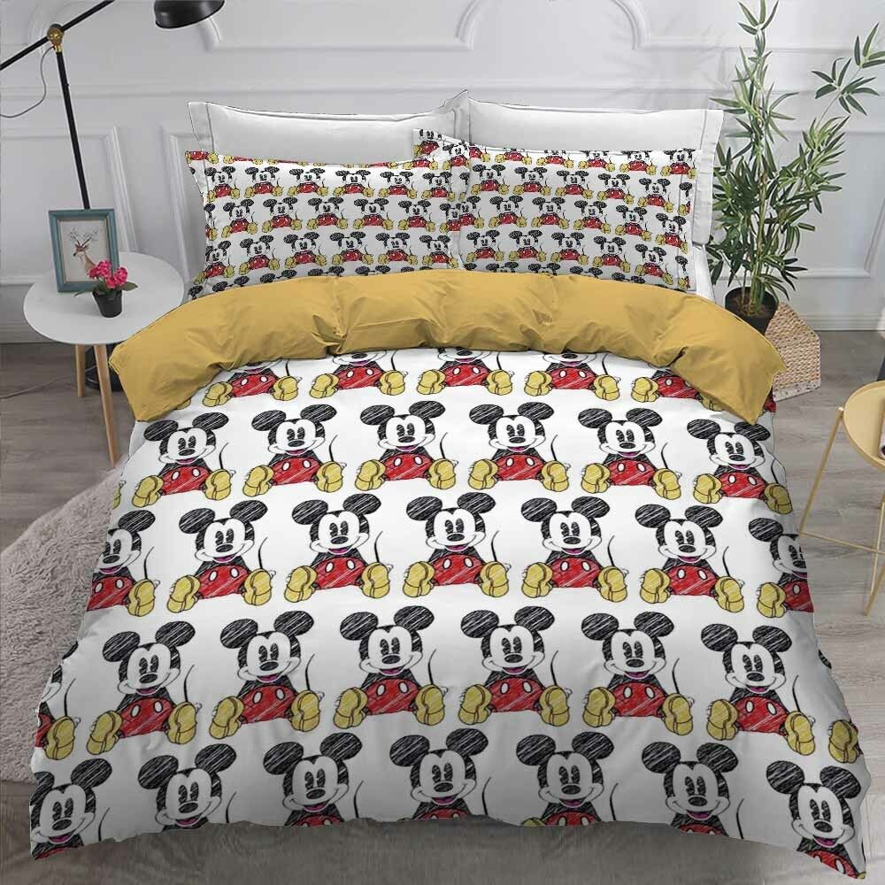 MM Bedding Set DN MM Crayon Colors Graphic Pattern Duvet Covers White Unique Gift