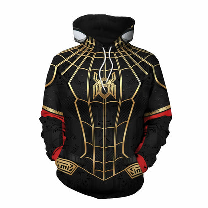 Spiderman Hoodie MV Spiderman No Way Home Suit Costume Hoodie Black Unisex