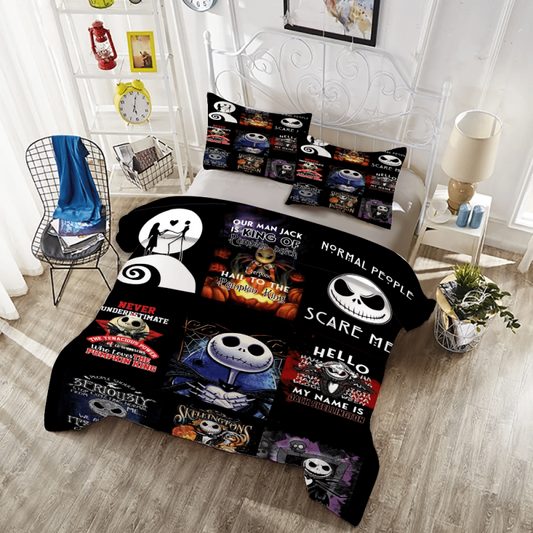 TNBC Bedding Set Normal People Scare Me Duvet Covers Black Unique Gift