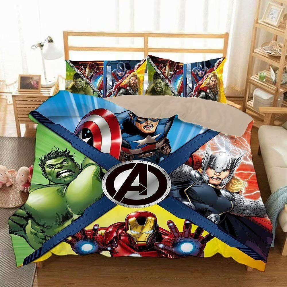 MV Bedding Set Avengers Original Team Members Duvet Covers Colorful Unique Gift