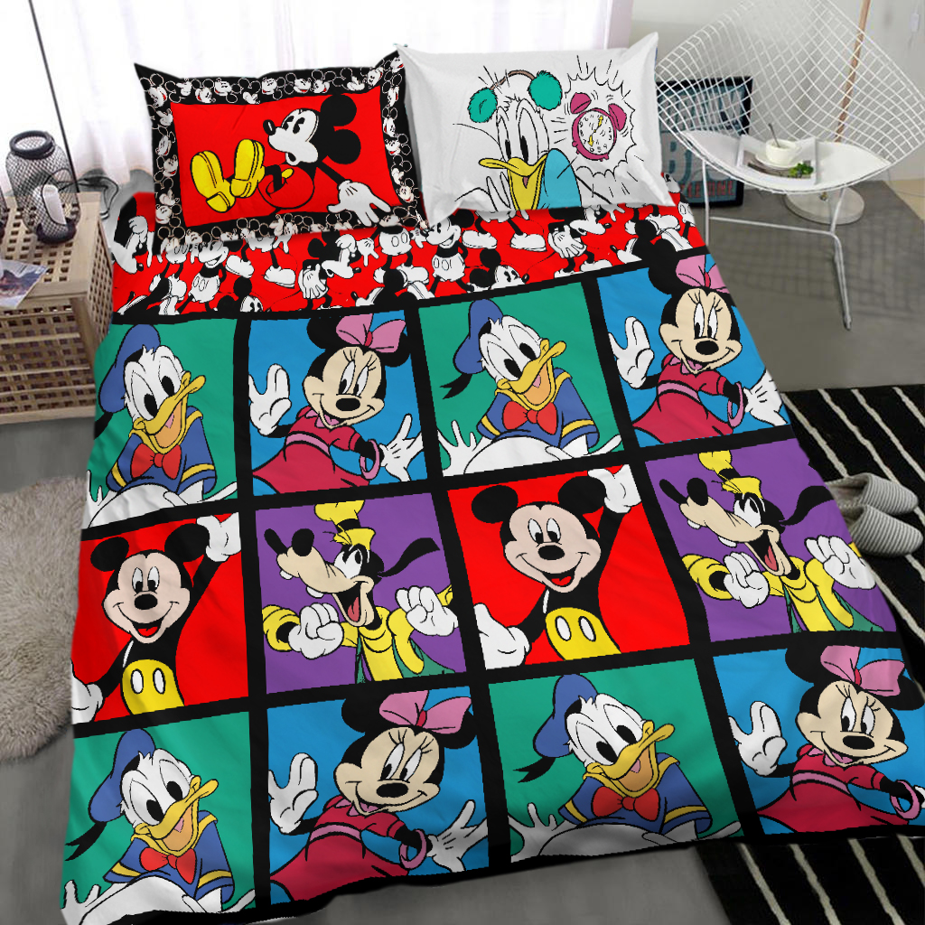 DN Bedding Set MM And Minnie And Friends Graphic Duvet Covers Colorful Unique Gift