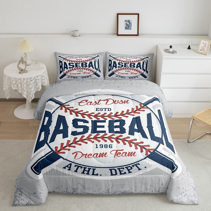 Baseball Bedding Set Baseball 1986 Dream Team Duvet Covers Gray Unique Gift