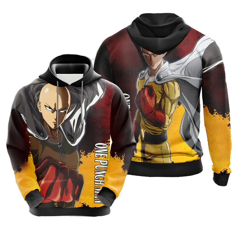 One Punch Man Hoodie One Punch Man Cool Saitama Hoodie Red Unisex