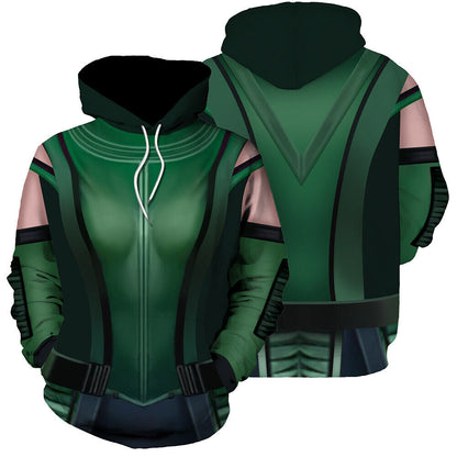 Guardian Of The Galaxy Hoodie Guardian Of The Galaxy Mantis Suit Costume Hoodie Green Unisex