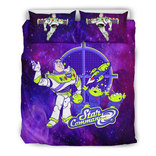 Toy Story Bedding Set DN Buzz Lightyear With Aliens Star Command Duvet Covers Colorful Unique Gift