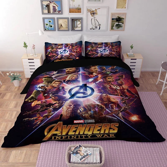 MV Bedding Set Avengers Infinity War Poster Duvet Covers Colorful Unique Gift