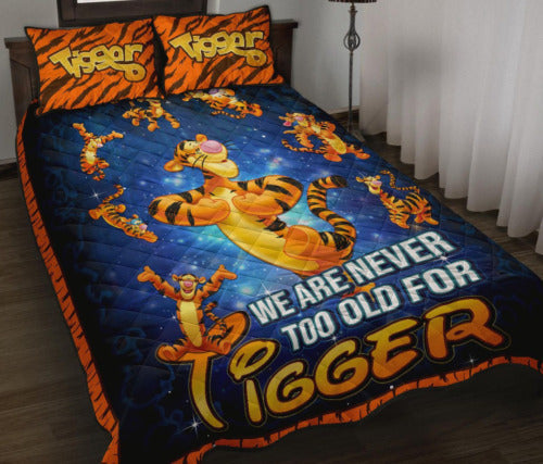 WTP Bedding Set DN We Are Never Too Old For Tigger Duvet Covers Blue Orange Unique Gift