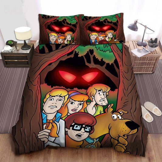 Scooby Doo Bedding Set Scooby Doo Red Eyes Behind You Duvet Covers Colorful Unique Gift