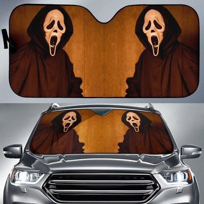  Horror Scream Car Sun Shade Ghostface Windshield Sun Shade