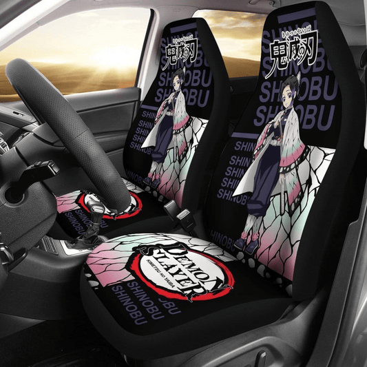 Demon Slayer Car Seat Covers Demon Slayer Hanafuda Shinobu Graphic Seat Covers