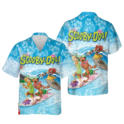 Unifinz Scooby-Doo Hawaiian Shirt Scooby-Doo Surfing Monster Hawaii Shirt Scooby Doo Aloha Shirt 2023