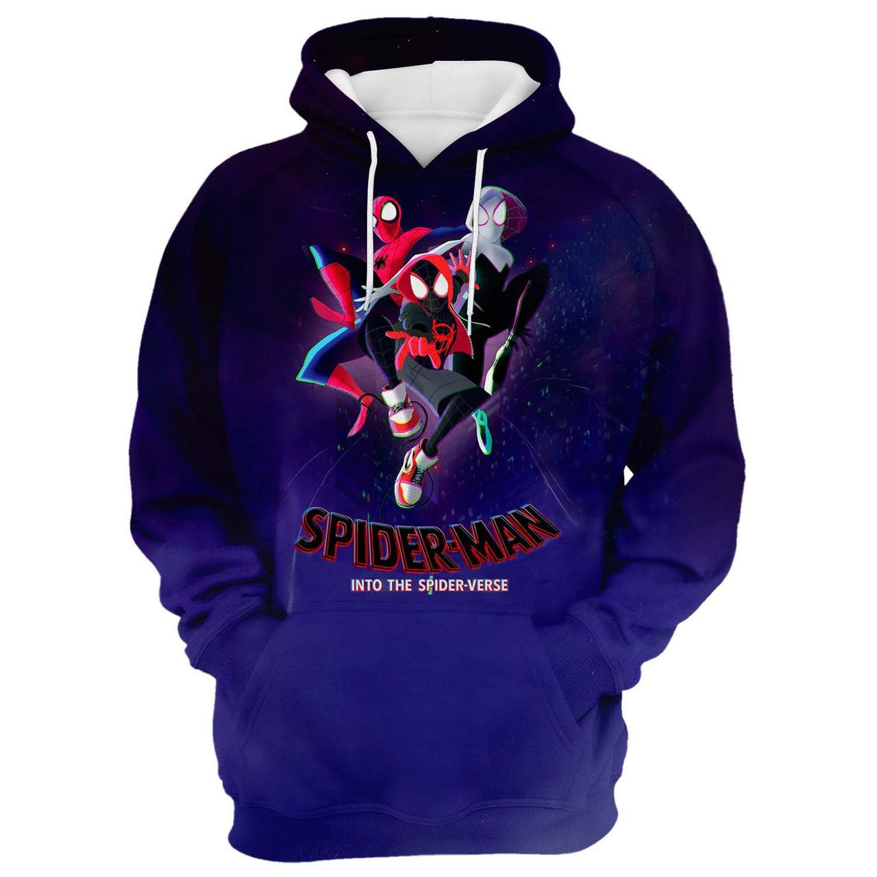 Spiderman Hoodie MV Spidermans Into The Spider-Verse Hoodie Blue Unisex