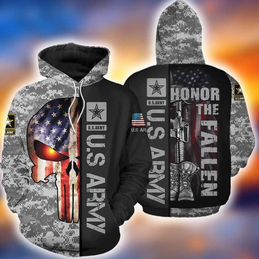 Unifinz Veteran Hoodie Honor The Fallen American Flag Skull High Quality Hoodie Veteran Apparel Military Hoodie Apparel 2022