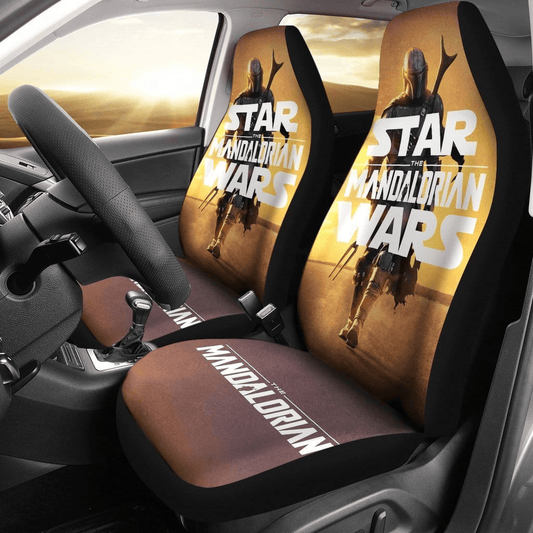 SW Car Seat Covers SW Mandalorian Poster Seat Covers