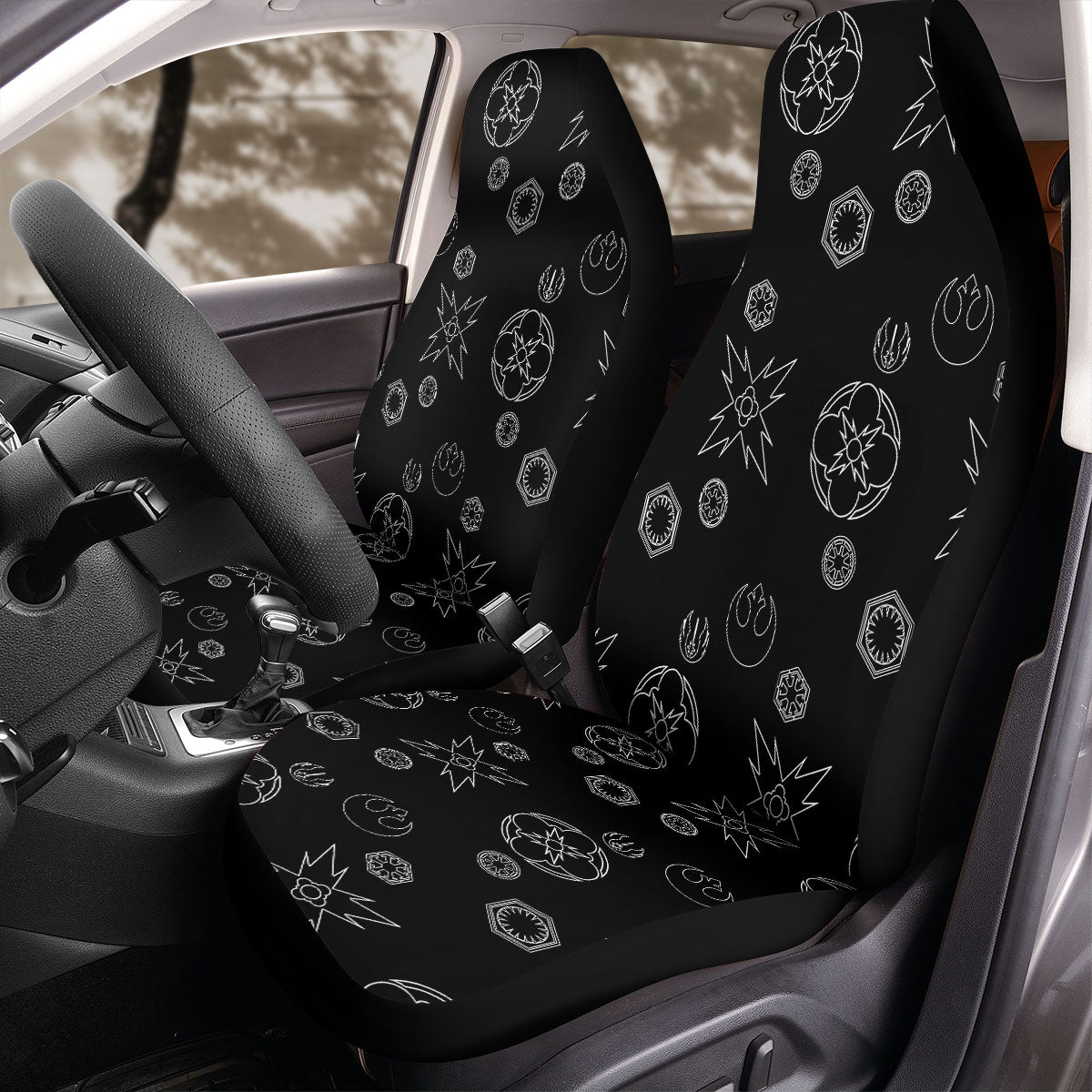 SW Car Seat Covers SW Symbol Monochrome Pattern Seat Covers